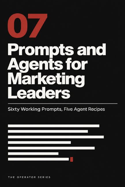 Cover of Prompts and Agents for Marketing Leaders